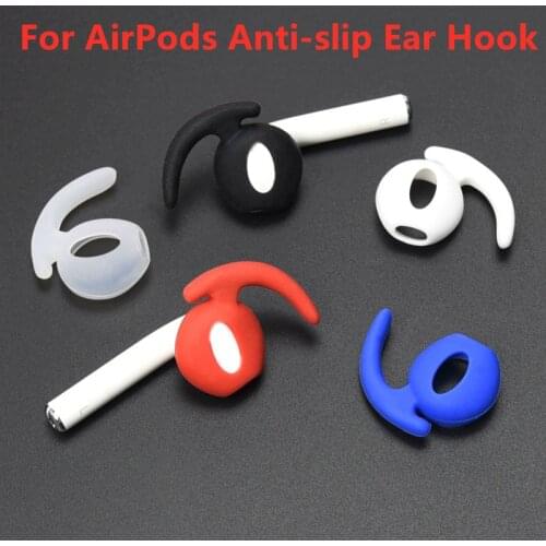1 Pcs Soft Silicone Protective Earhooks For AirPods Silicone Ear Hooks Skin Cover Anti-slip Earphone Holders Earphone Accessory