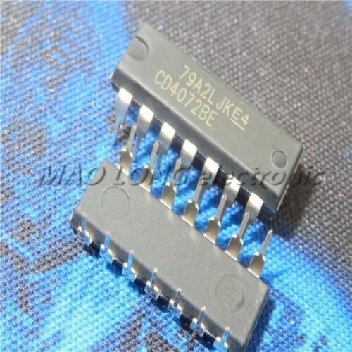 10PCS/LOT CD4072BE DIP14 CD4072 DIP 4072BE DIP-14 In Stock new original