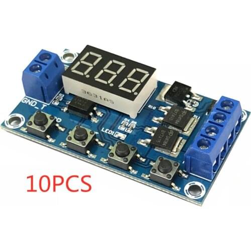 100% New 10pcs 5.0V-60V real-time relay Timing module Synchronization with clock Time control Delay 24H timing 5 time periods