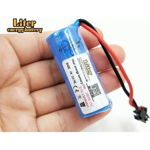 3.7V 1300mAh Lipo Battery For Remote control helicopter boat wholesale 3.7 V 1300 mAh Toy batteries Lipo Battery 18500 SM Plug