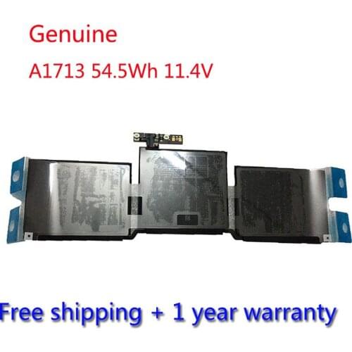 7XINbox 54.5Wh 11.4V A1713 Battery For Apple Macbook Pro 13" Inch A1708 MLL42CH/A MLUQ2CH/A 020-00946 Series Laptop 4781mAh