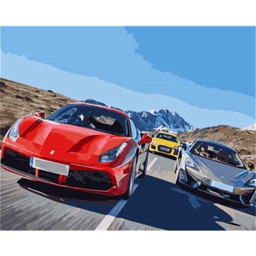 Diy Acrylic Brush Canvas Moderne Wall Art Decors Childerd Gift Paint by Number Handpainted Oil Brush Canvas 40X50Cm