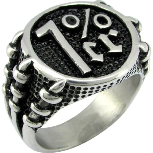 Free Shipping Vintage 316L Stainless Steel 1% Skull Claw Biker Ring For Man Motorcycle One Percent Drgaon Claw Ring Jewelry