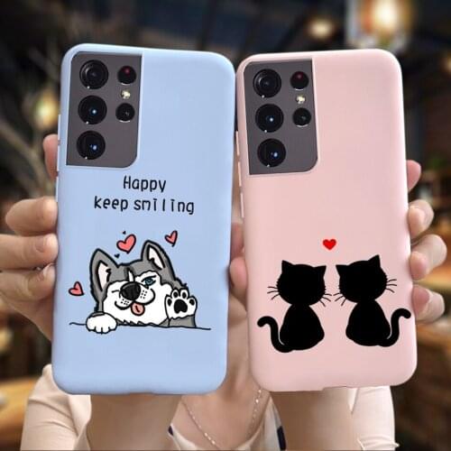 For Samsung Galaxy S21 Ultra 5G Case SM-G998B Cute Cartoon Cover Phone Case For Samsung S21+ S 21 S21 Plus Ultra TPU Soft Fundas