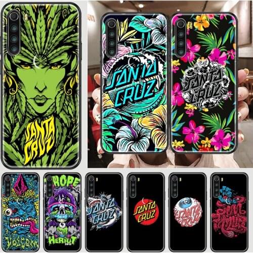 Santa Cruz Skateboard Phone case For Xiaomi Redmi Note 7 7A 8 8T 9 9A 9S K30 Pro Ultra black luxury cover art back tpu shell