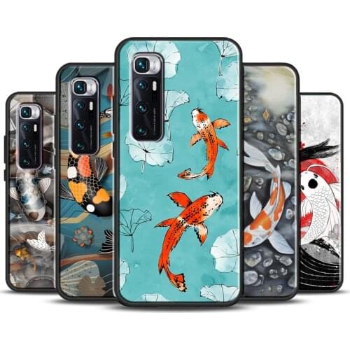 Koi Carp Fish Yin Yang Case For Xiaomi Mi 10T Pro 11 Ultra Mi A3 9 10 Note 10 Lite Cover For POCO F3 M3 X3 Pro