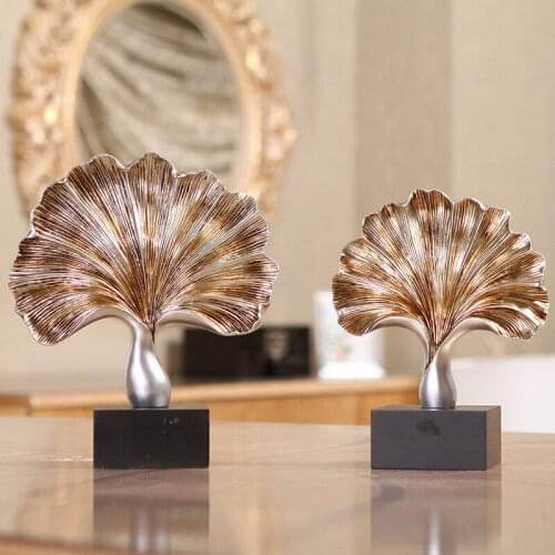 Jane Europe Ginkgo leaves ornaments/ statue, resin crafts home accessories gift gifts wedding accessories /TV cabinet Decoration