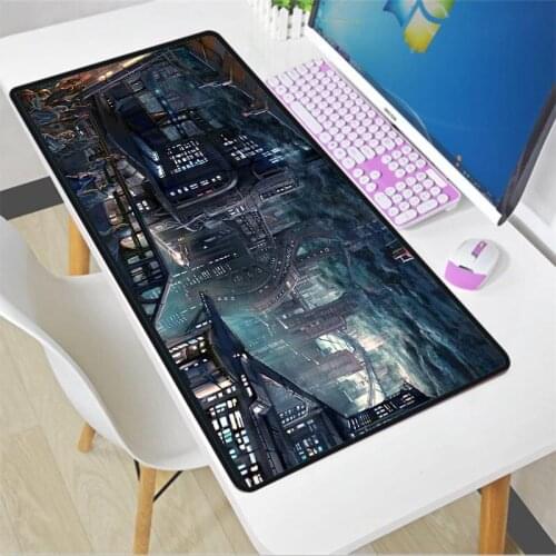 Future World Technology Gaming Office Large Locking Edge Waterproof Non-Slip Rubber Mouse Pad Gaming Accessories Gamer Desk Mat