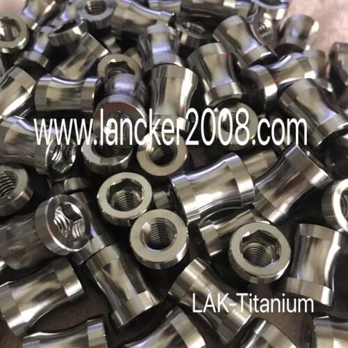 LAK-Titanium hexagon socket 8mm with thread insert M7*1.0 M8*1.25 Round14 Length18 Gr5