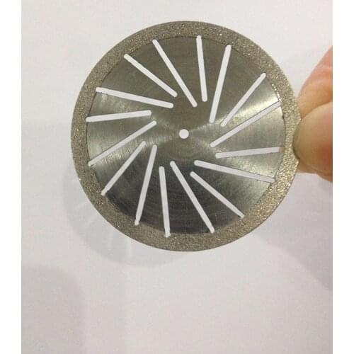 2 PCS Dental Lab Diamond Ultra-thin double-sides emery cutting disc for cutting porcelain crown and plaster model disc wheel