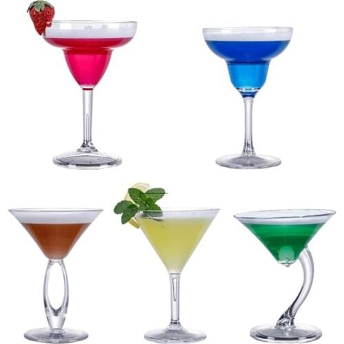 Exquisite Crystal Transparent Martini Glasses Acrylic Material Dessert Cocktail Cup Great for Appetizers Desserts Mousse