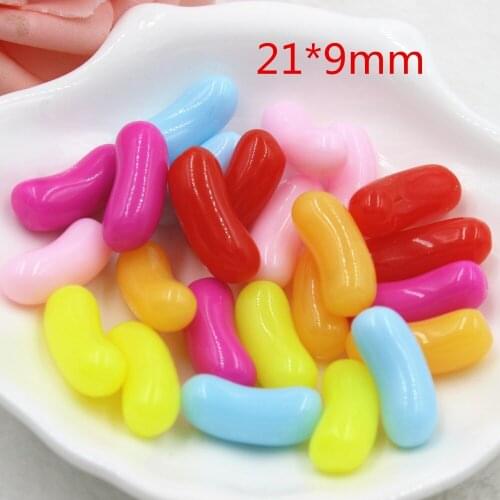 10pcs/lot flat back resin cabochons accessoires kawaii resin jelly color candy mix colors