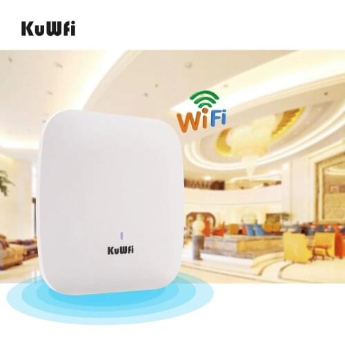 KuWFi 1200Mbps Wifi Router Indoor Wireless Ceiling Access Points Wireless AP Managed Ceiling-Mount Up to 32user With 48V POE