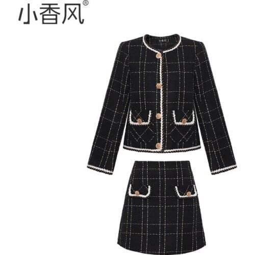 Small fragrance suit womens autumn and winter new style celebrity temperament, age reducing, thin and fashionable, small tweed