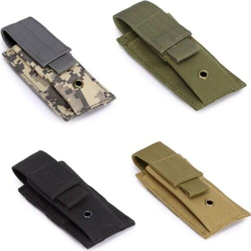 Molle M5 Flashlight Pouch Single Pistol Magazine Pouch Torch Holder Case Outdoor Hunting Light Holster Black Green