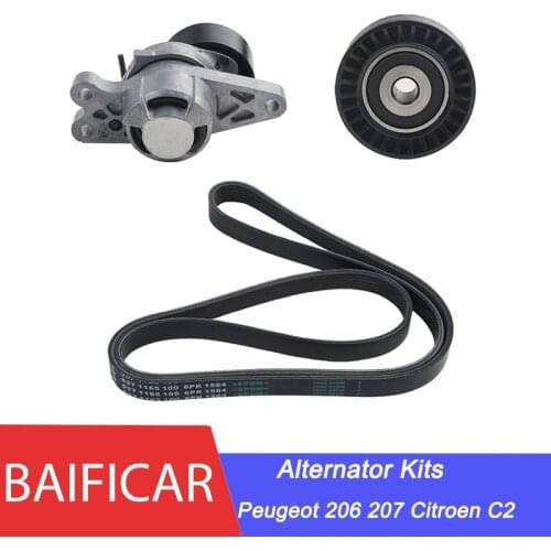 Baificar Brand New Alternator Kits Dynamic Tensioner 5751C8 Roller 5751C9 Drive Belt 5750XA For Peugeot 206 207 Citroen C2