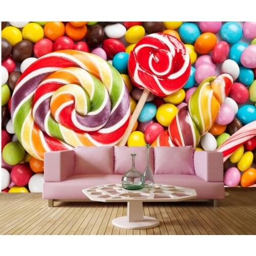 Papel de parede ,Sweets Candy Food wallpapers,coffee shop dining room living room sofa TV wall kitchen 3d wallpaper mural
