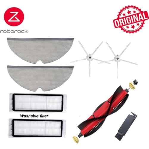 Original Roborock New Detachable Main Brush Silicon Side Brush mopping cloth HEPA Filter For Roborock S6 S50 S5max S6MaxV S4 E4