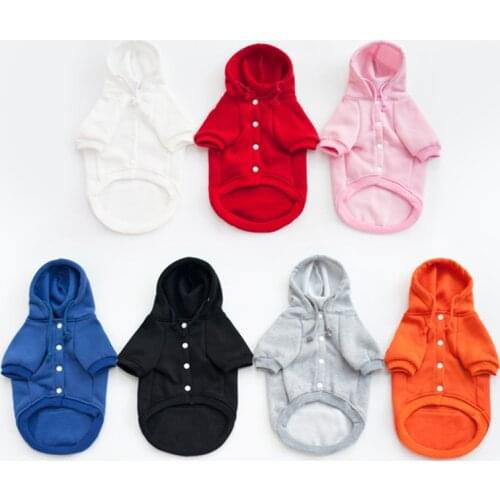 Autumn Classic Pet Dog Clothes Puppy Warm Cotton Breathable Hoodies 7 Colors 6 Sizes Spring Pet Coats Pet Products For All Dogs
