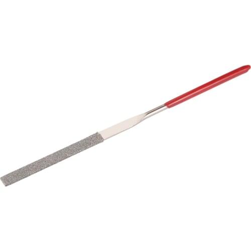 Uxcell 3mm x 140mm Flat Diamond Needle File 150 Grit for Metal Glass Stone