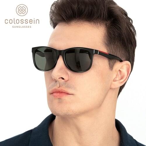 COLOSSEIN Sunglasses Men Polarized Classic TR90 Vintage Square Luxury For Women lentes Gafas de sol para hombre