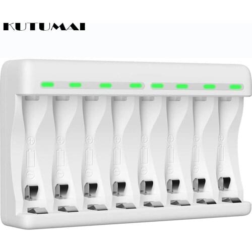 18650 8-Bay Battery Charger USB QC3.0 Lithkala Fast Charger For lithium battery AA/AAA/C/D 21700 20700 18650 Batteries Charging