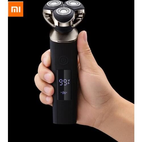 Xiaomi Mijia MSN Waterproof Smart Electric Shaver Large LCD Screen Cordless Type-C Rechargeable Dry Wet Shave Razor Self-washing