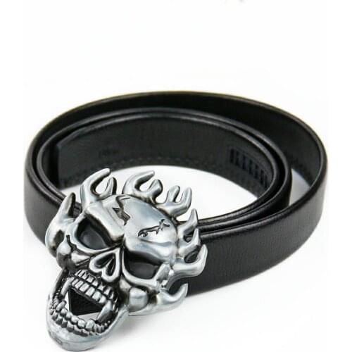 Western Cowboy Fashion Skull Belt Buckle Mens Belt Buckle DIY Decorative Accessories Metal Belt Buckle Punk Rock Style Plating