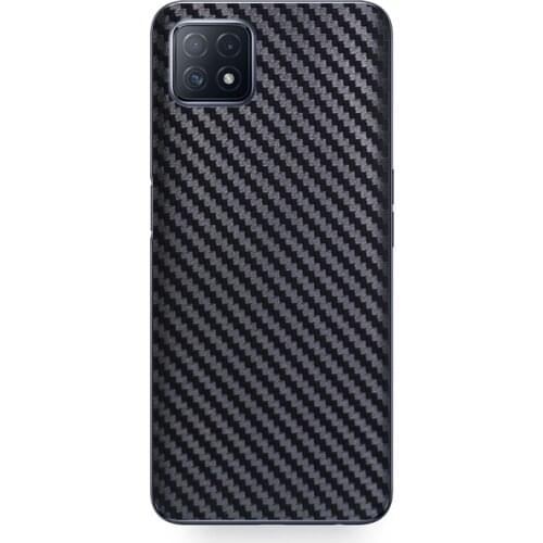 3D Carbon Fiber Decal Phone Back Skins for OPPO A3S A1K A11K AX7 Pro AX5S A53 A72 A93 A94 A74 A54 5G A94 A54 A74 4G Wrap Sticker