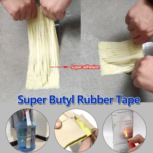 Aluminum Foil Butyl Rubber Tape Super viscous Waterproof High Temperature Resistance For Roof Pipe Repair Home Renovation Tools