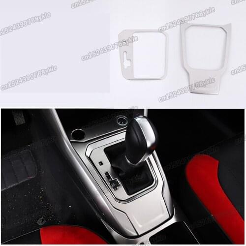 Stainless steel car gear central console panel trims for volkswagen t-roc vw t roc troc 2017 2018 2019 2020 2021 2022 r line