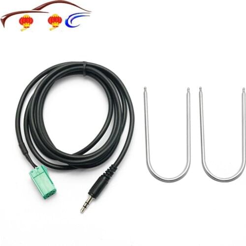 Car Aux Stereo Audio Line Input Adapter New Cable 3.5mm forIPhone iPod MP3 with Removal Tool for Renaut 2005-2011 Clio Megane