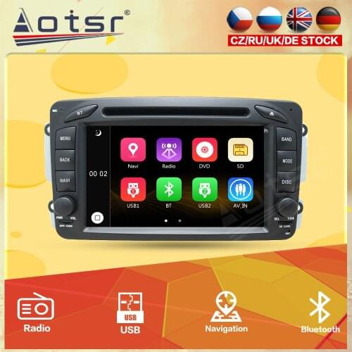 Car Multimedia Player GPS Navigation For BENZC Class W209 Radio Autoradio Head UnitVideo Stereo Audio DVD DSP Support Carplay