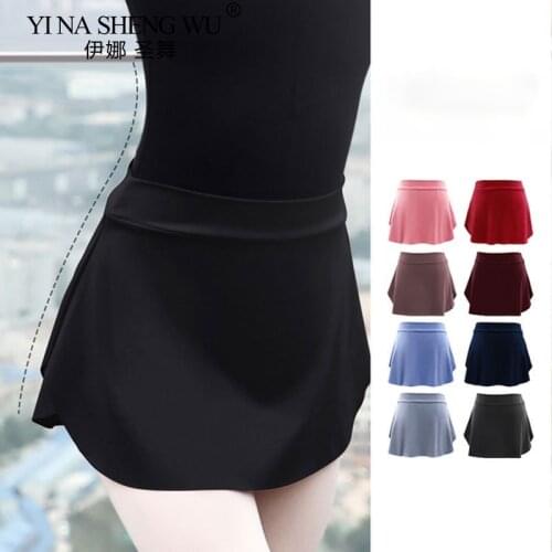 Ballet Skirt Adult Dance Dress Ballet Tutu Women Ballerina Dance Wear Side Split Ballet Short Skirt Summer Ballet Skirt 8 Colour