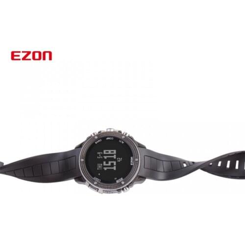 Free Shipping Original 22mm Black Silicone Rubber Watch Strap Waterproof Sports Watch Band For WristsWatch EZON H501