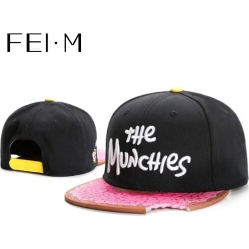 FEI M Fashion MUNCHIES Adjustable Snapback Cap Girl Boy Donuts Hip Hop Baseball Cap Street Dance Adult Casual Sports Sun Hat 1