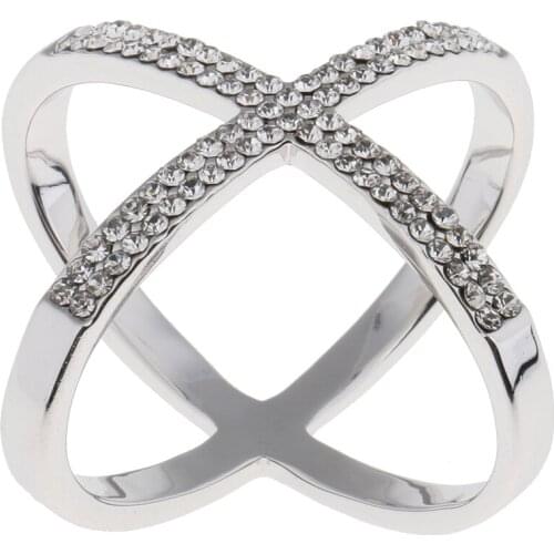 Blesiya X Shape Scarf Ring Elegant Simple Design Copper Scarf Ring Buckle