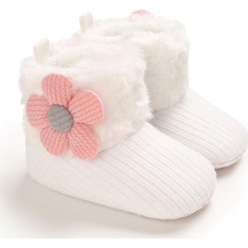 Infant Baby Toddler Shoes Winter Warm Ankle Boots for Girls Cotton Round Toe Booties Boys Snow Boots Kids Soft Fashion Shoes