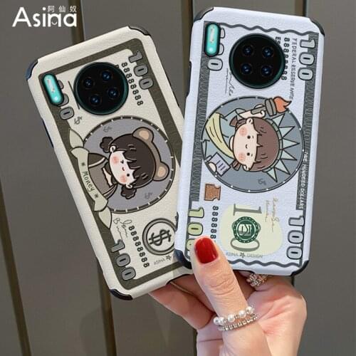 ASINA Imitation Lambskin Case For Huawei Mate 40 30 20 Pro Silicone Edge Cute Cover Capa For Huawei Honor 20 30 8x 9x 9a Couple