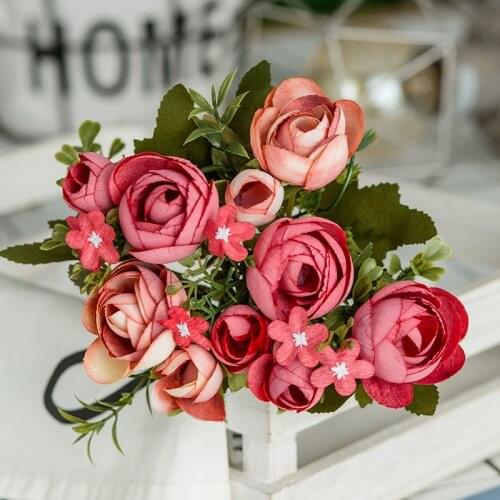 Diy Wedding Party Artificial Roses Flowers garden Home Party Decoration Accessories Fake Plants flores artificiales
