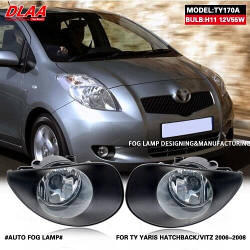 DLAA For YARIS HATCHBACK VITZ 2006 2007 2008 Front Fog Lights Car Styling Spot Light Fog Lamps With Switch - 1 Pair