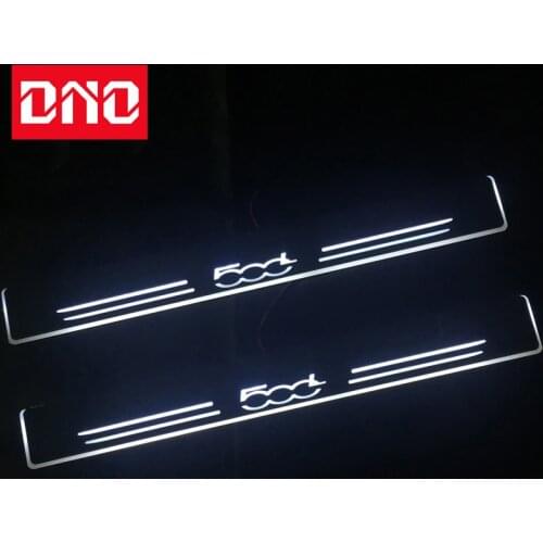 DNO Trim Pedal LED Car Light Door Sill Scuff Plate Pathway Dynamic Welcome Lamp For Fiat 500L 500 L 2013 - 2019