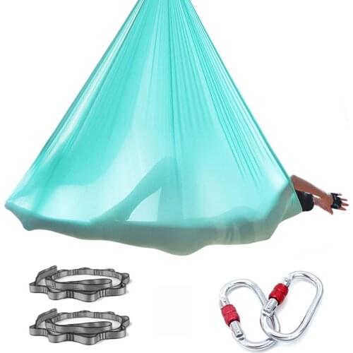 Hot Sale 10Yards/9.2Meters Aerial Yoga Hammock Set Aerial Yoga Swing Kit Nylon Anti-gravity Air Silk for Exercise