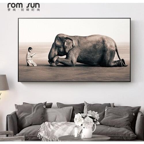 Buddha Modern Canvas Painting Nordic Posters And Prints Zen Home Decoration Elephant religion Art Wall Picture For Living Room