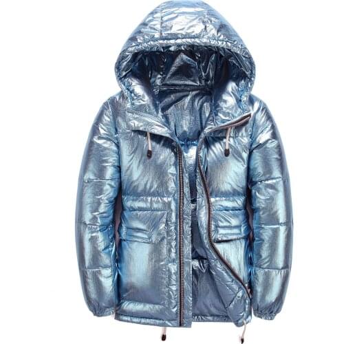 Men/Women Winter Bright Color Warm Coat Down Jackets Fashion Casual Thickening White Duck Down Jacket Boutique Hooded Down Coat