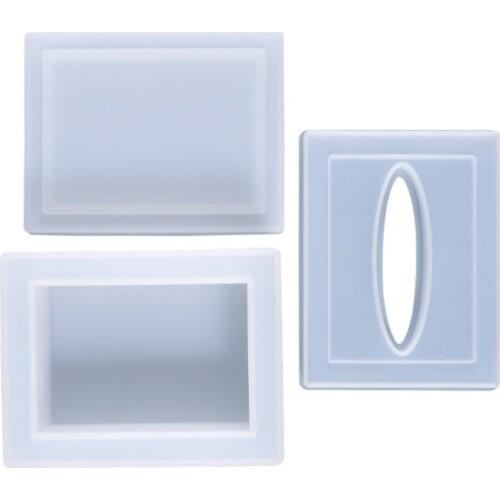 New Silicone Tissue Box Mold Resin Casting Mold Napkin Holder Epoxy DIY Mold Can Be Placed On The Bedside Table In The Bedroom