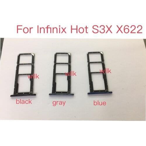 NEW Sim Tray Holder For Infinix Hot S3X X622 SIM Card Tray Slot Holder Adapter Socket Repair Parts