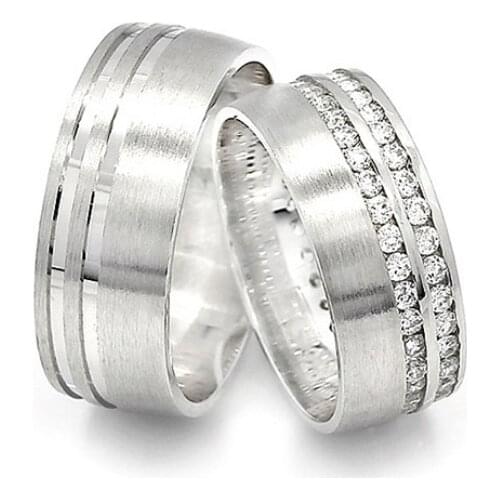 Couple Wedding Ring Sterling Silver 925 Woman And Man Luxury Jewelry Bands Fashion Engagement Anniversary Ancient Greek Model