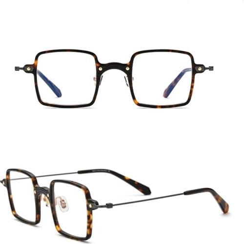 Belight Optical Women Men Acetate with Titanium Fancy Irregular Shape Star Rivet Design Spectacle Frame Precription Lens