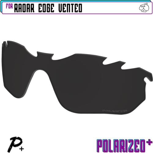 EZReplace Polarized Replacement Lenses for - Oakley Radar Edge Vented Sunglasses - Black P Plus